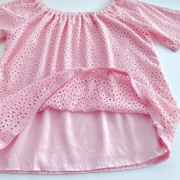 LILLY PULITZER Lillette Top In Paradise Tint Eyelet Crinkle Chiffon XS - Picture 7 of 13